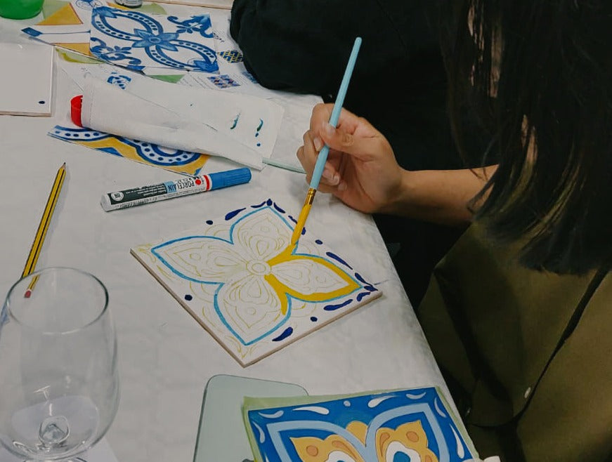 Tile Painting Workshop in Downtown Porto