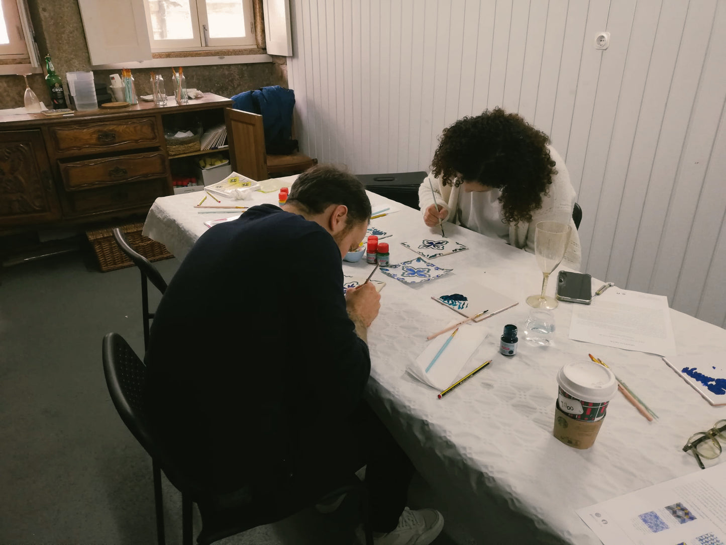 Tile Painting Workshop in Downtown Porto