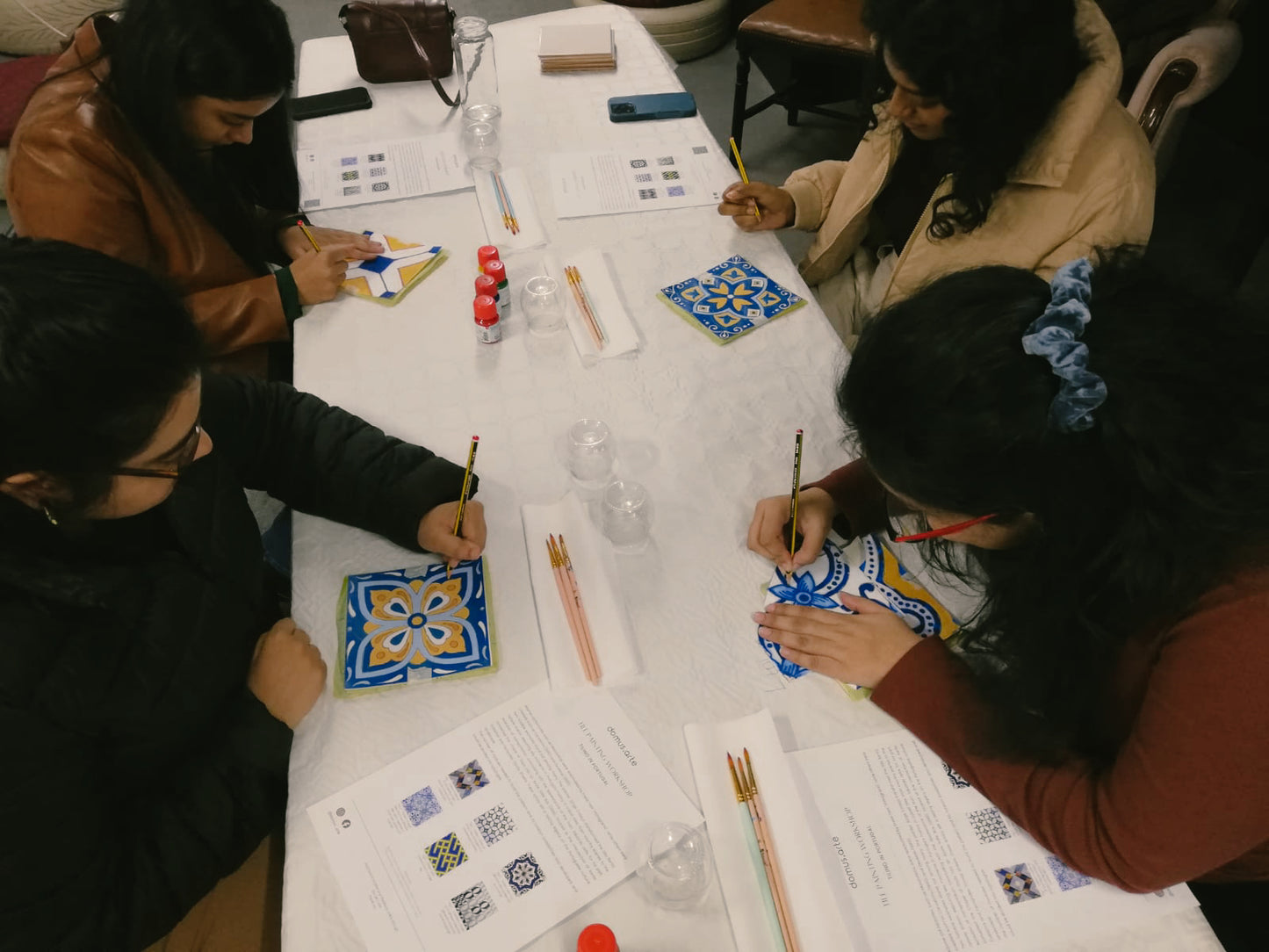 Tile Painting Workshop in Downtown Porto