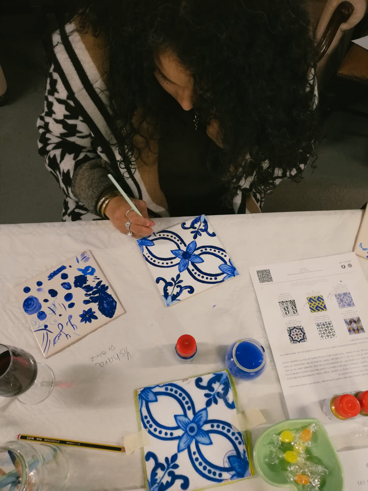 Tile Painting Workshop in Downtown Porto