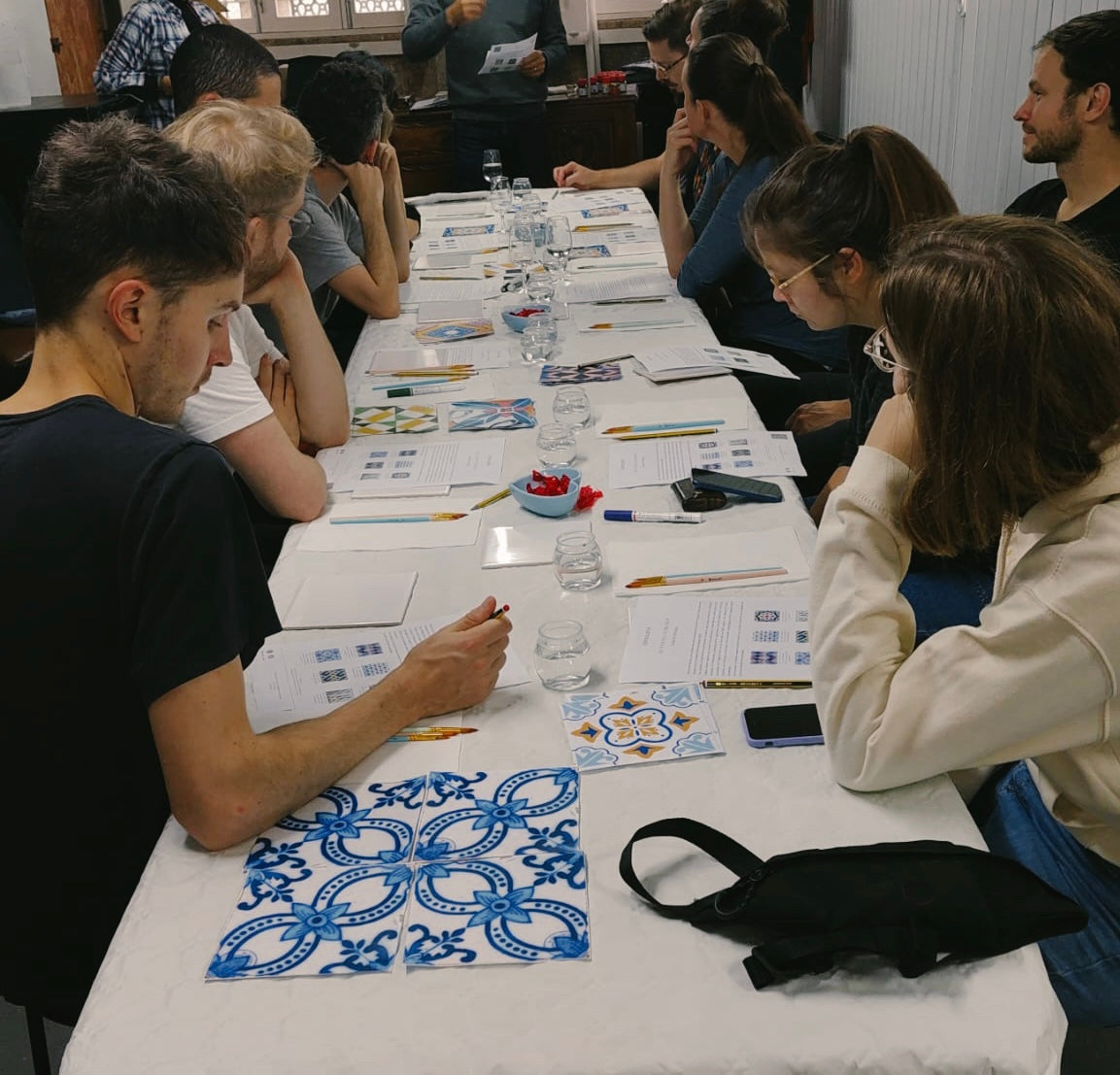 Tile Painting Workshop in Downtown Porto