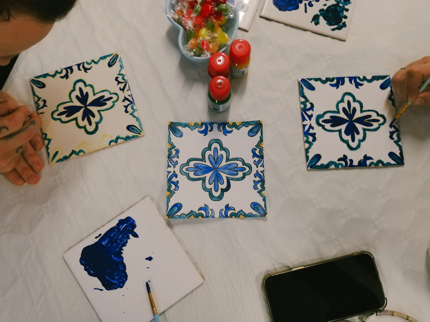 Tile Painting Workshop in Downtown Porto