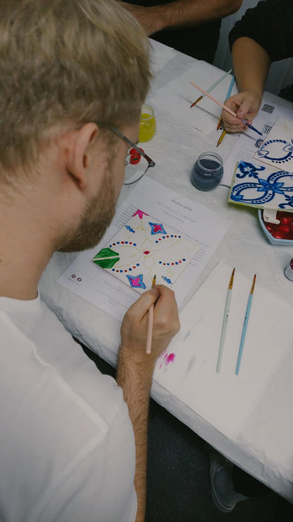 Tile Painting Workshop in Downtown Porto