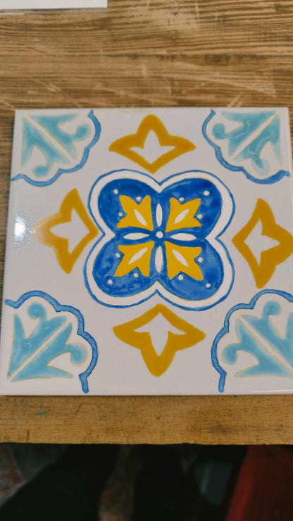 Tile Painting Workshop in Downtown Porto