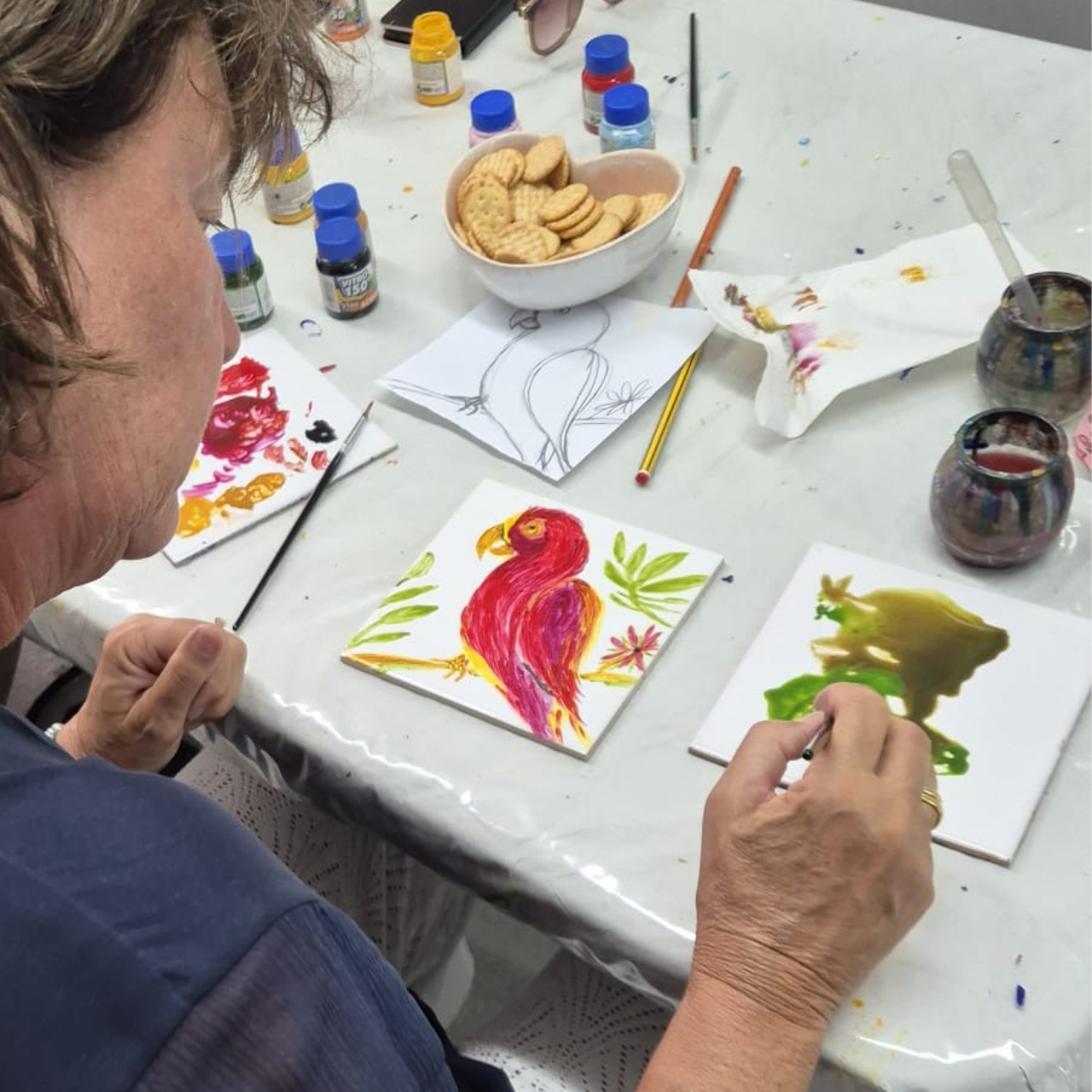 Tile Painting Workshop with Porto Wine (Lapa)